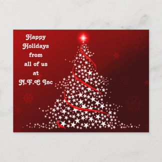 Red Julgran Corporate Helgdag PostCard Helg Vykort