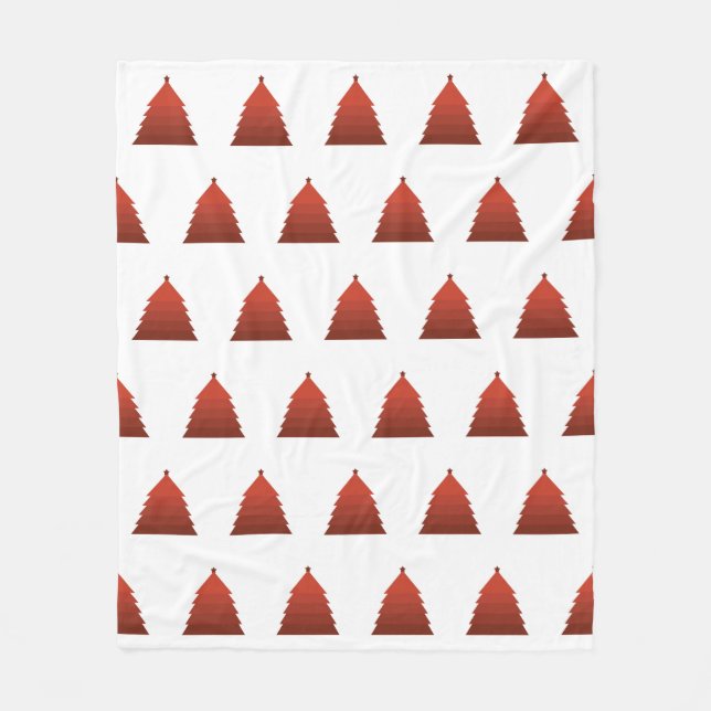 Red Julgran Fleece Blanket (Framsidan)