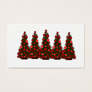 Red Julgran Gift Märkre Visitkort