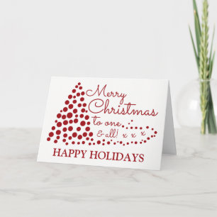 Red Julgran, Glad helg Helgdag Card