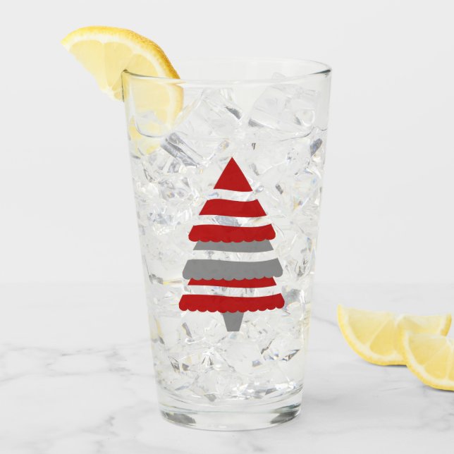 Red Julgran Glaskopp (Framsida Ice)