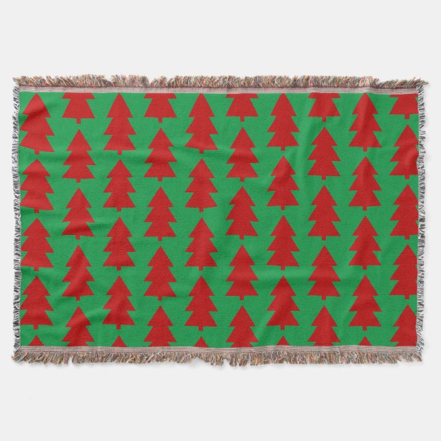 Red Julgran Grönt Thrid Blanket Filt (Framsidan)