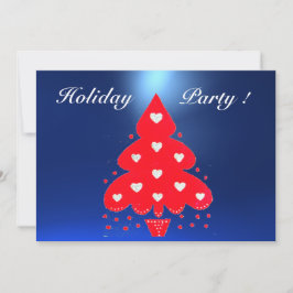 RED JULGRAN JULFEST blue Inbjudningar