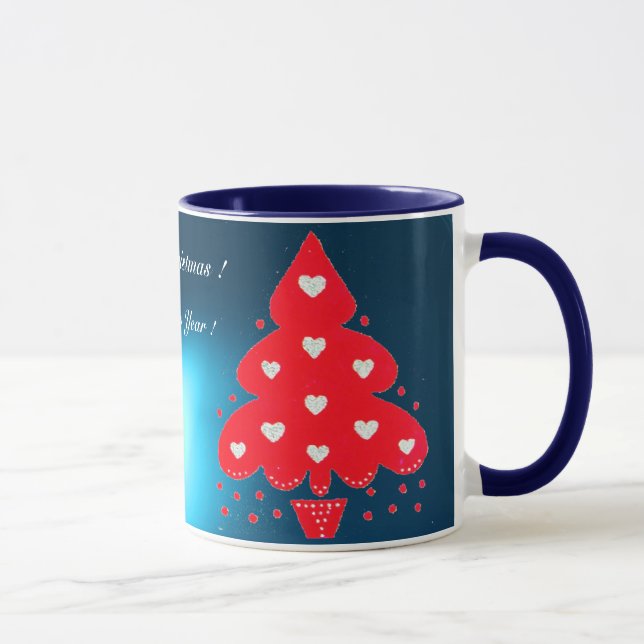 RED JULGRAN JULFEST blue Mugg (Höger)