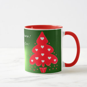 RED JULGRAN JULFEST GRÖNT MUGG