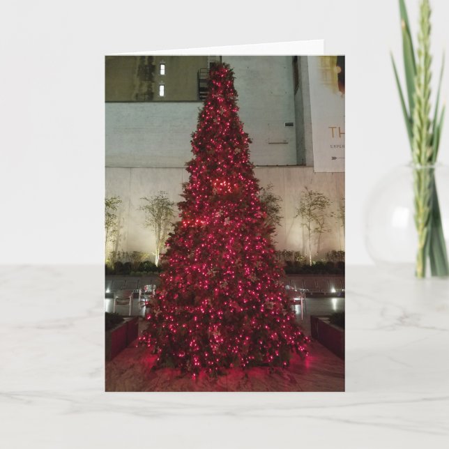 Red Julgran - New York - Blank Kort (Framsida)