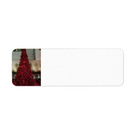Red Julgran - NYC Returadress Etikett