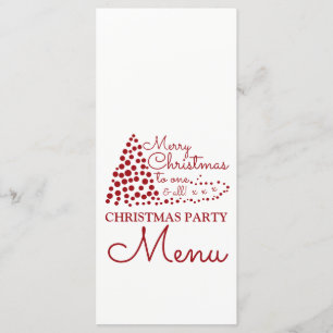 Red Julgran, Party Menu, jul Meny