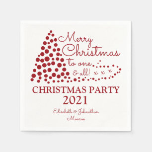 Red Julgran, Party Napkin, jul Pappersservett