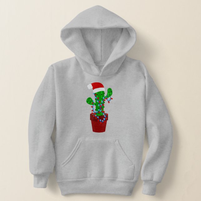 Red julgran Santa cactus T Shirt (Laydown)