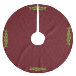 Red Julgran Skirt Julgransmatta Borstad Polyester