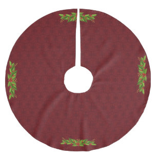 Red Julgran Skirt Julgransmatta Borstad Polyester