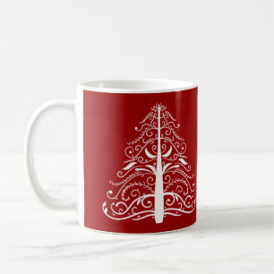 Red Julgran Winter Wedding Kaffemugg