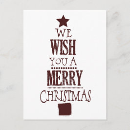 Red Julgran Wish Helg Vykort