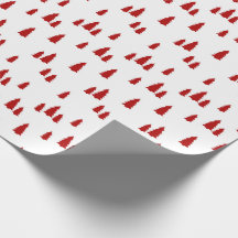 Red Julgran Wrapping Papper