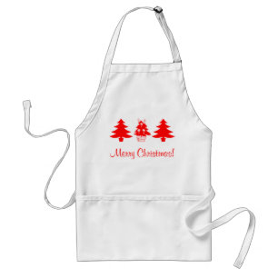 Red Julgranar Helgdagars Apron Förkläde