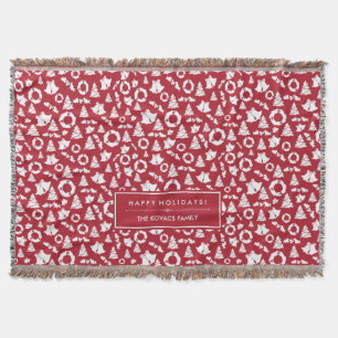 Red Julgranar Wandeand Klockor and Holly Filt