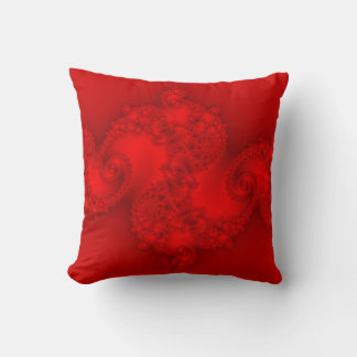 Red Julia Fractal Pillow Kudde