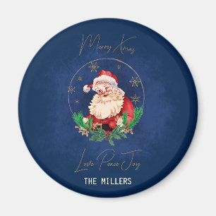 Red Jultomten Festive Winter Vintage jul Magnet