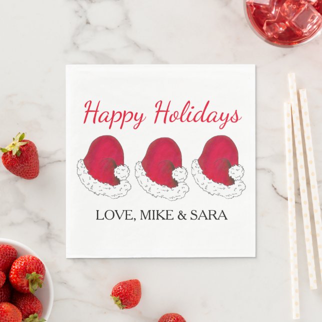 Red Jultomten Hat jul Glad helg Pappersservett (Insitu)