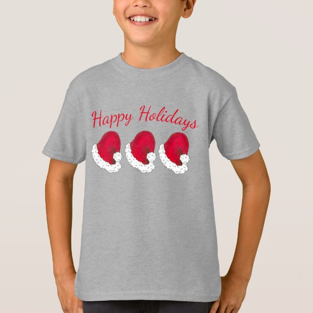 Red Jultomten Hat jul Glad helg T Shirt (Framsida)