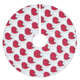 Red Jultomten Hats jul-Helgdag St. Nick Julgransmatta Borstad Polyester