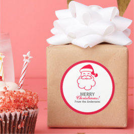 Red Jultomten Runt Klistermärke