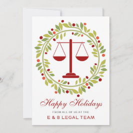 Red Justice  Holly WandeLaw Firma jul Julkort