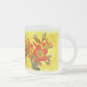 Red Kalanchoe - Succulent Sunshine Frostad Glasmugg