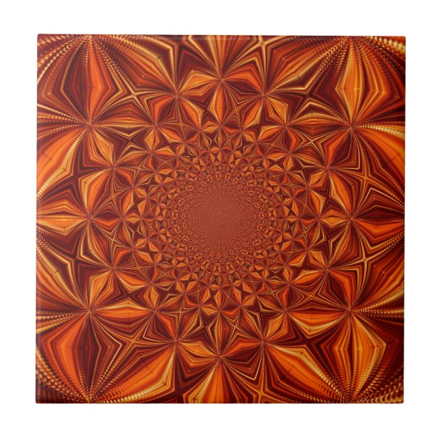 Red Kaleidoscope Digital Art Mönster-28503 Kakelplatta (Framsidan)