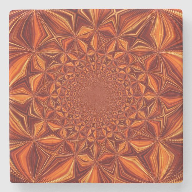 Red Kaleidoscope Digital Art Mönster-28503 Stenunderlägg (Framsidan)