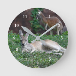 Red Kangaroo 6950 Clock Rund Klocka