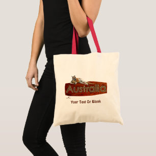 Red Kangaroo in Slouch Hat Tygkasse