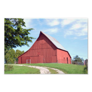 Red Kansas Barn Fototryck