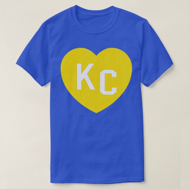 Red Kansas City Heart Kc Heart Kärlek KC Initialer T Shirt (Design framsida)
