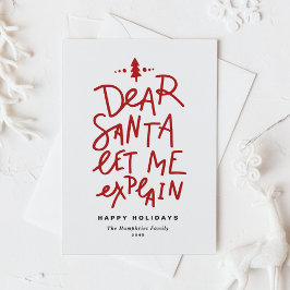 Red Kära Santa Let Me Förklara den konstiga julen Helg Vykort