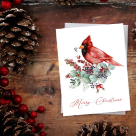 Red Kardinal, Eucalyptus, Greenery-julen