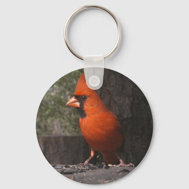Red Kardinal Keychain Nyckelring (Framsida)