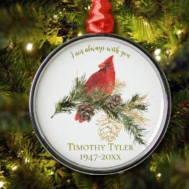 Red Kardinal Memorial jul Ornament