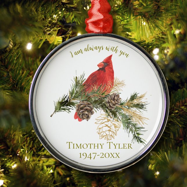 Red Kardinal Memorial jul Ornament (Red Cardinal Memorial Christmas Ornament
)