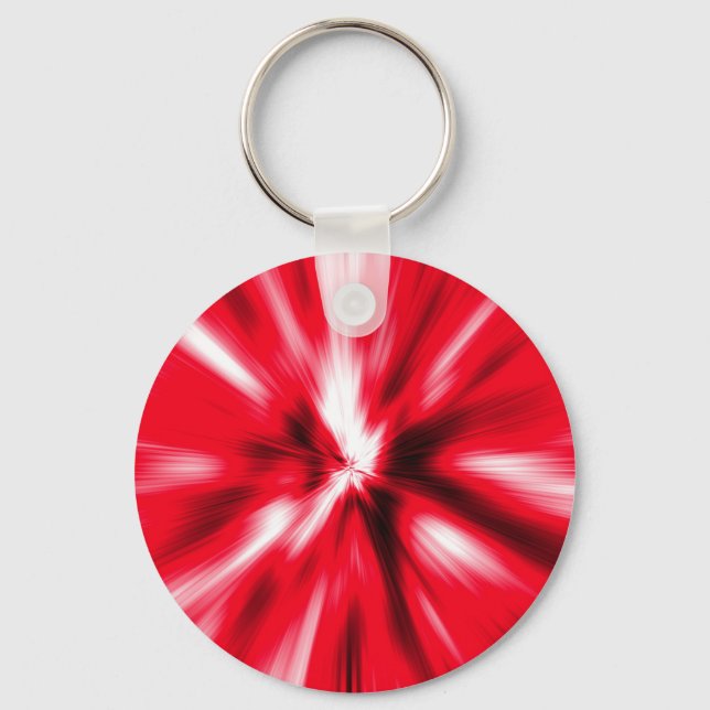 Red Kärlek Burst Tie Dye Anpassa anpassning Nyckelring (Framsida)