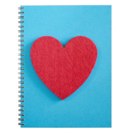 Red Kärlek Heart Anteckningsbok