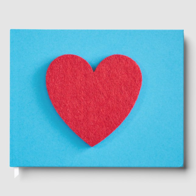 Red Kärlek Heart Gästböcker (Framsida)