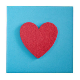 Red Kärlek Heart Kakelplatta