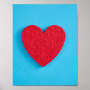 Red Kärlek Heart Poster