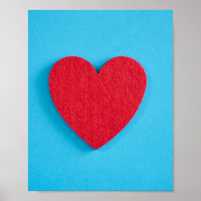 Red Kärlek Heart Poster (Framsidan)