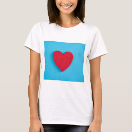 Red Kärlek Heart T Shirt