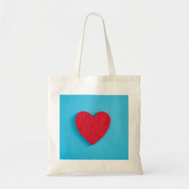 Red Kärlek Heart Tygkasse