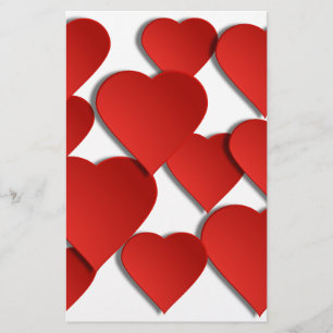 Red Kärlek Hearts