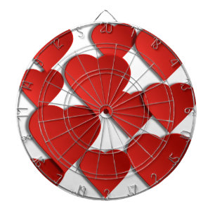 Red Kärlek Hearts Darttavla